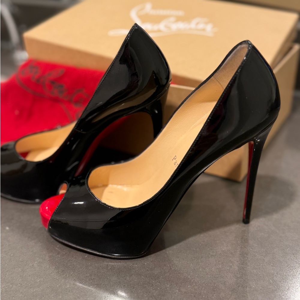 New Very Prive 120 Christian Louboutin peep toe heel